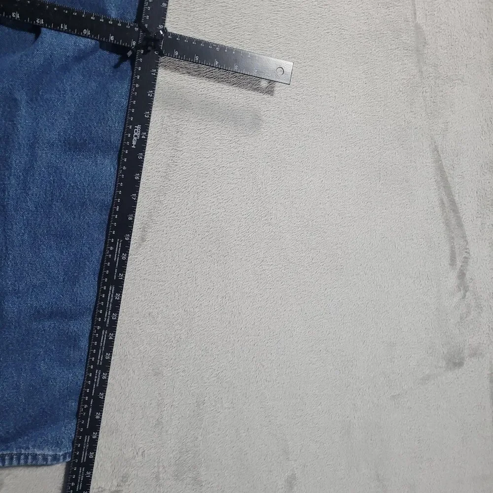 L.L.Bean Relaxed Fit Flannel Lined Jeans Mens 38x30 Blue Med Wash Denim Cotton